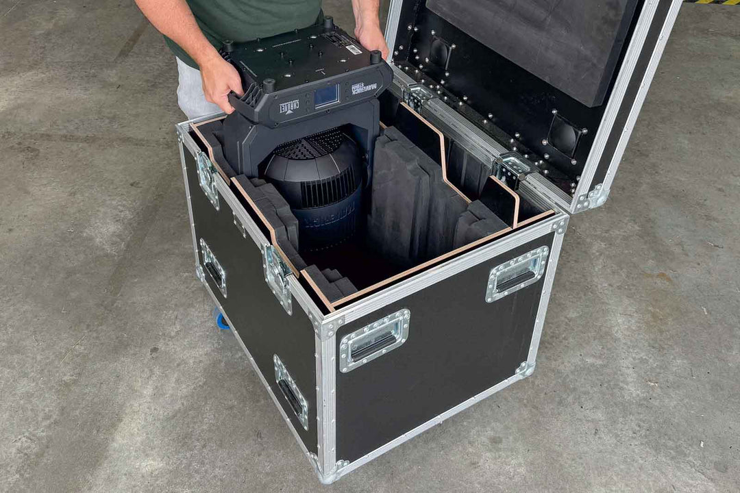 24 X 30 CASE WITH CHAUVET MAVERICK STORM 2 BEAM WASH INSERT