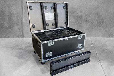 Open Lid 48 X 30 Short Road Case with ROBE Tetra2 Insert