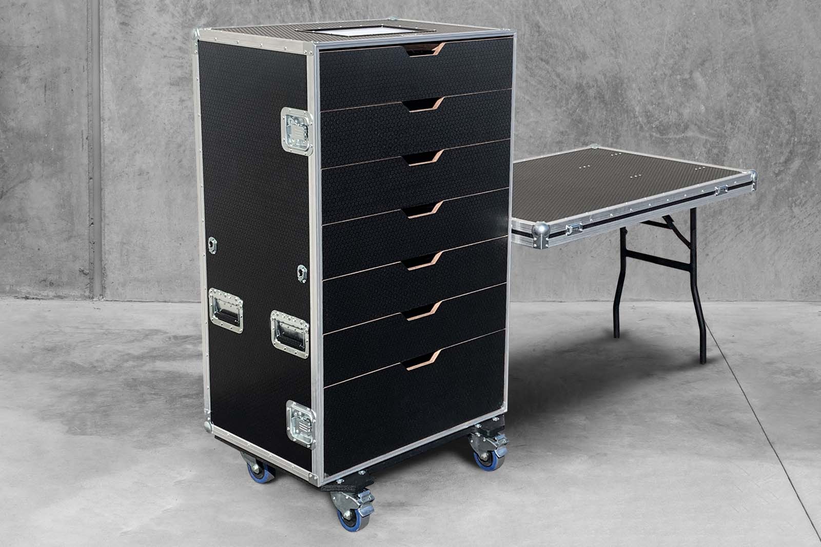 24 x 30 Seven Drawer Case | Road Case with Drawers | Fiasco Cases ...